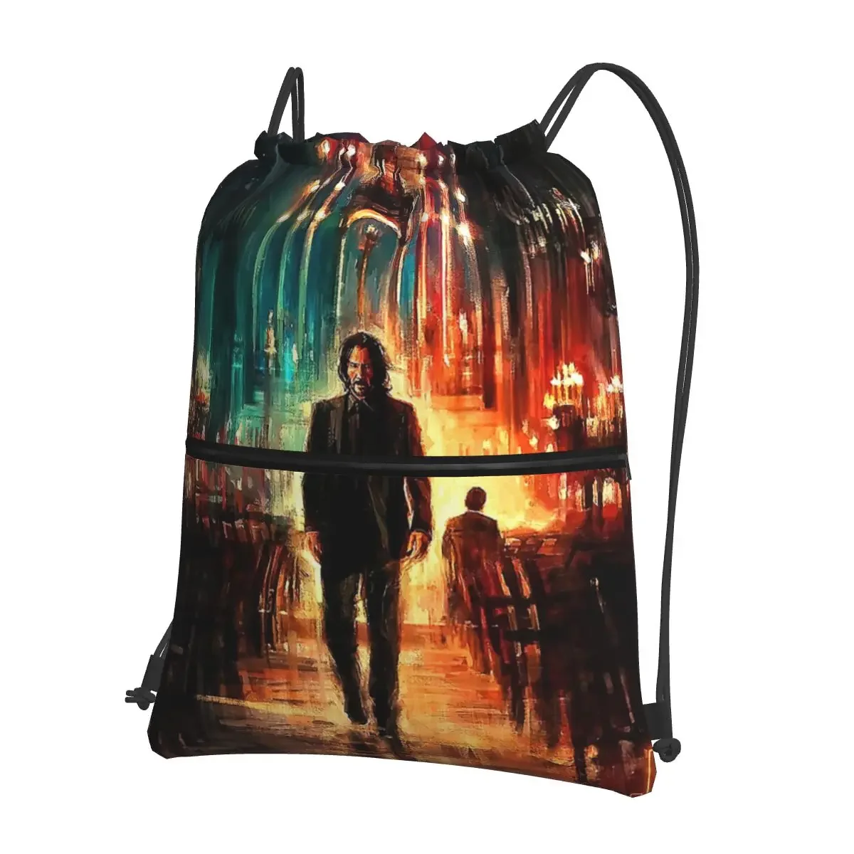 

John Wick 4 Movie Backpacks Drawstring Bag Multi-function Drawstring Bundle Pocket Sundries Bags For Travel Sport Man Woman