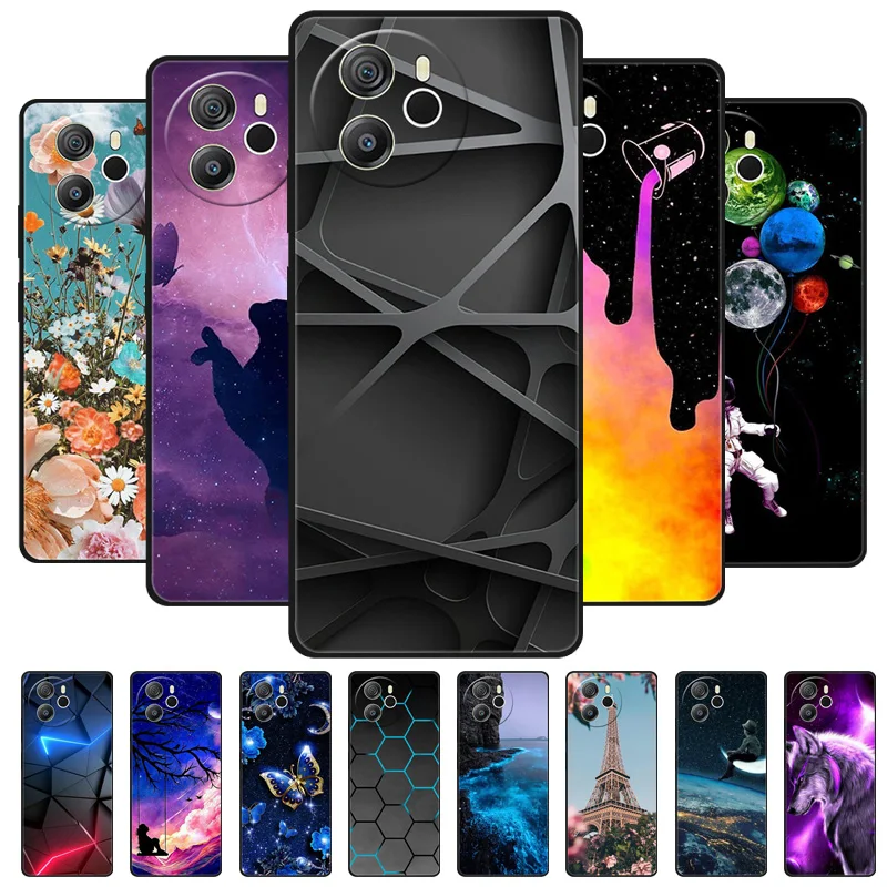 Etui Blackview Shark 8 6,78" Czarny silikonowy pokrowiec z TPU na telefon Blackview Shark 8 Ochronne tylne obudowy Shark8 Capas
