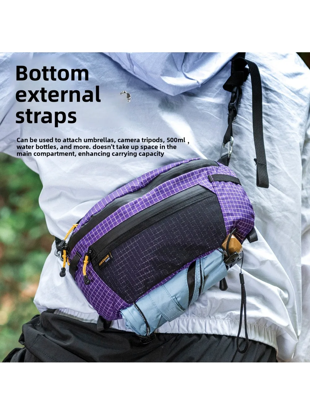 AliExpress NONE Hikeman Multi-functional Outdoor Chest Bag Waterproof Dyneema Cycling Sports Pouch Large Capacity Adjustable Crossbody Travel