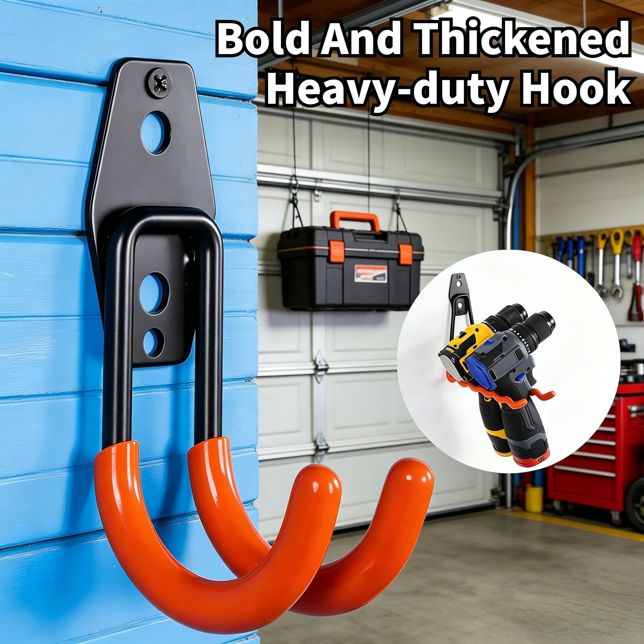 Garage Storage Utility Hooks Garage Garden Tool Organizer Hanging Utility Wall Mount Hooks Heavy Duty Tool Storage Organizer