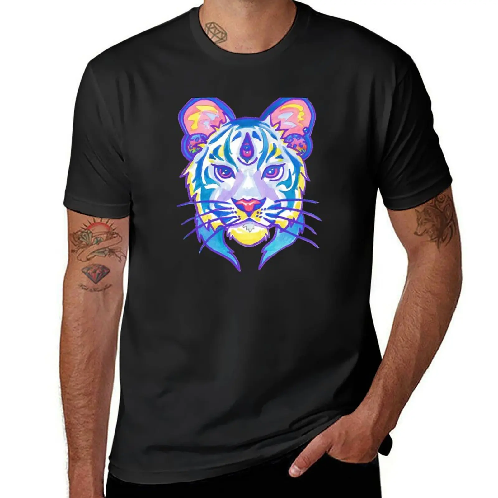 Clairvoyant Pastel Tiger T-Shirt boys whites oversized sweat funnys mens graphic t-shirts funny