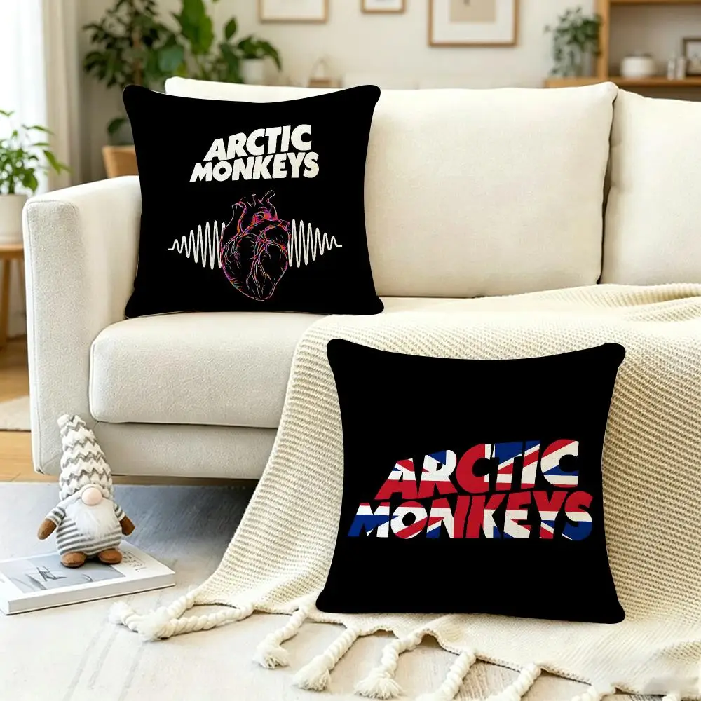 singer A-Arctic Monkeys Cushion Cover Anti-dustmite Pillowcase Invisible zipper silky short plush Sofa cushion cover