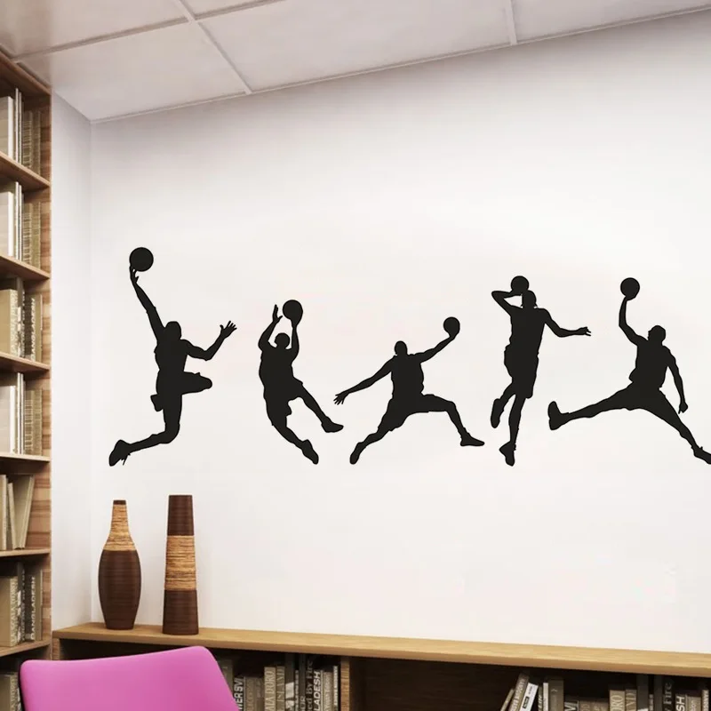 Sports Boys Sticker Painting Living Room Children's Room Wall Sticker Basketball Training Room Decorative Fresco