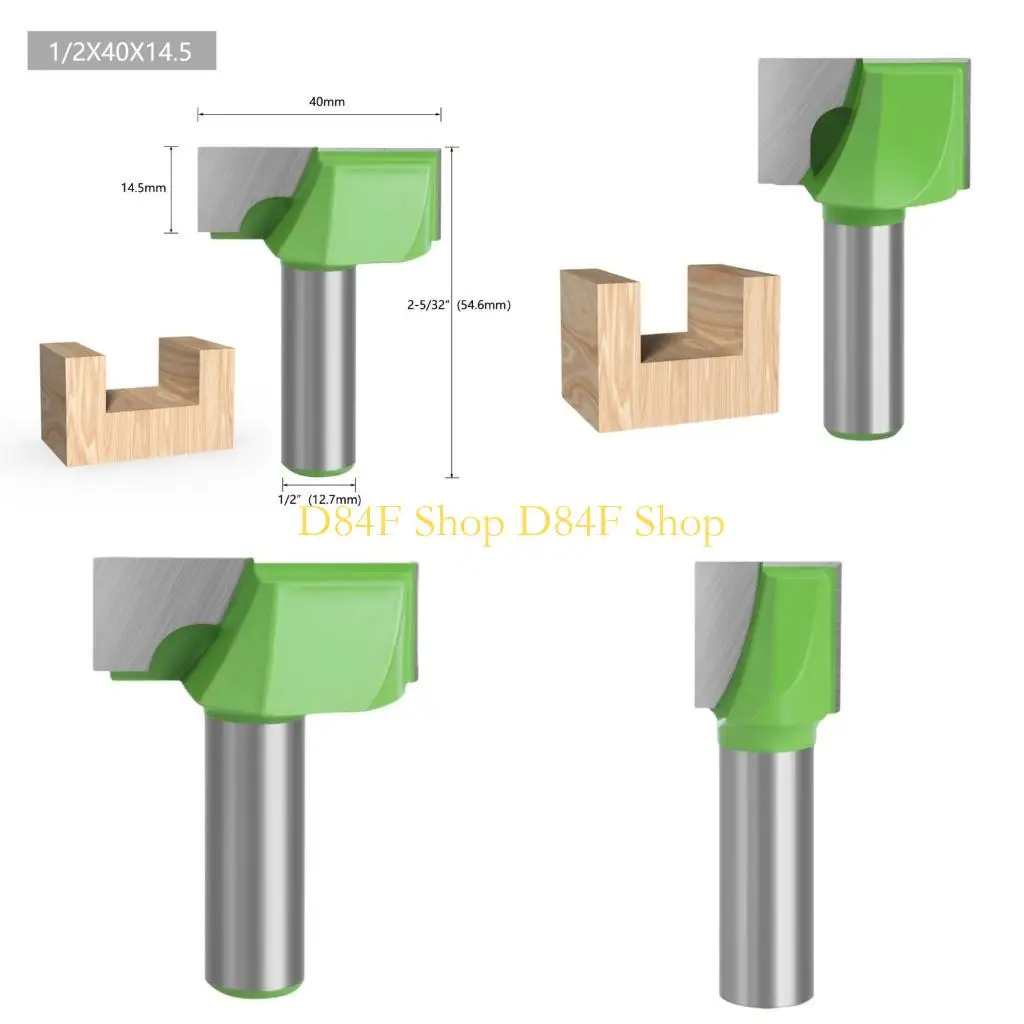 D84F Bottom Cleaning Routers Bit Steel Woodworking Milling Tool 1/2Inch Shank for Smooth and Precise Woodworking Cut