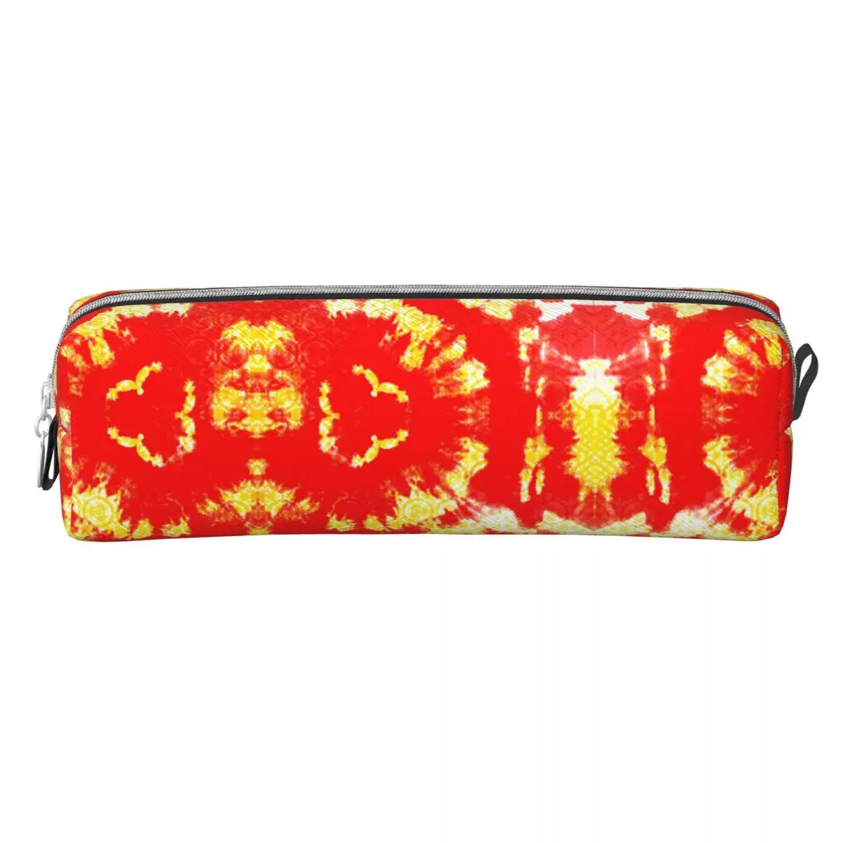 Retro Pencil Case Tie Dye Dreams Pencil Pouch Red And Yellow Back To School Pencil Cases Boy Girl Square School Stationery