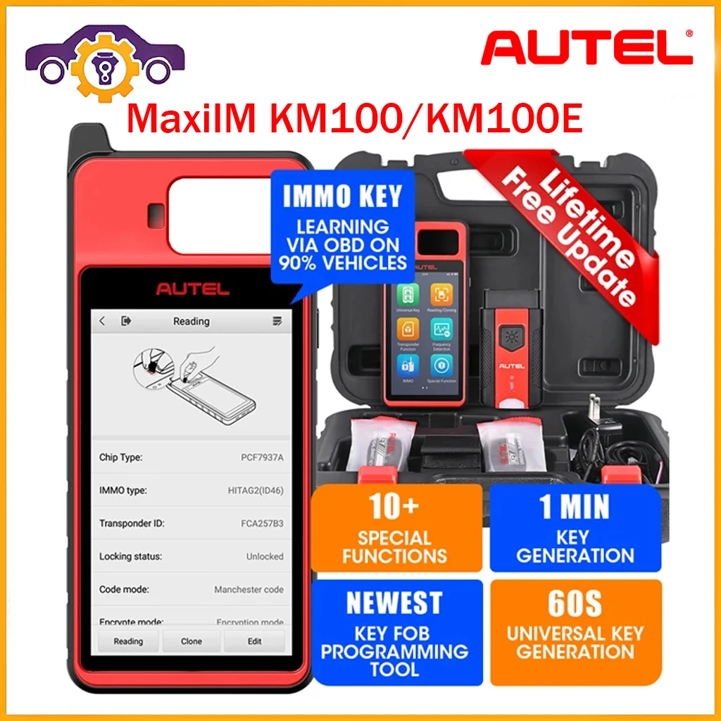 2024 Newest Autel MaxiIM KM100 Key Fob Programming Immobilizer Tool Brazil Version Work With Fiat Brazil GM Brazil Maruti Suzuki