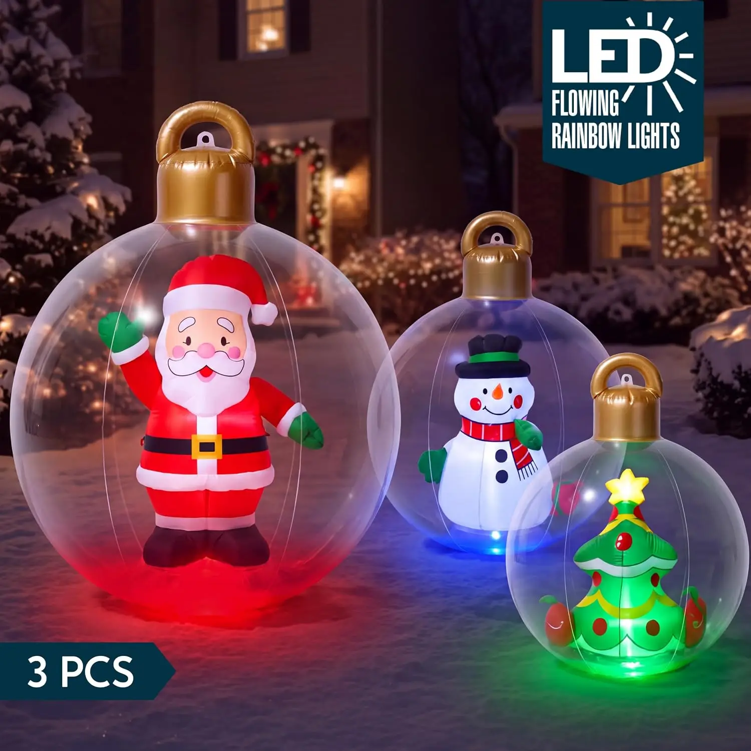 3Pcs Inflatable Christmas Ornaments Set (32