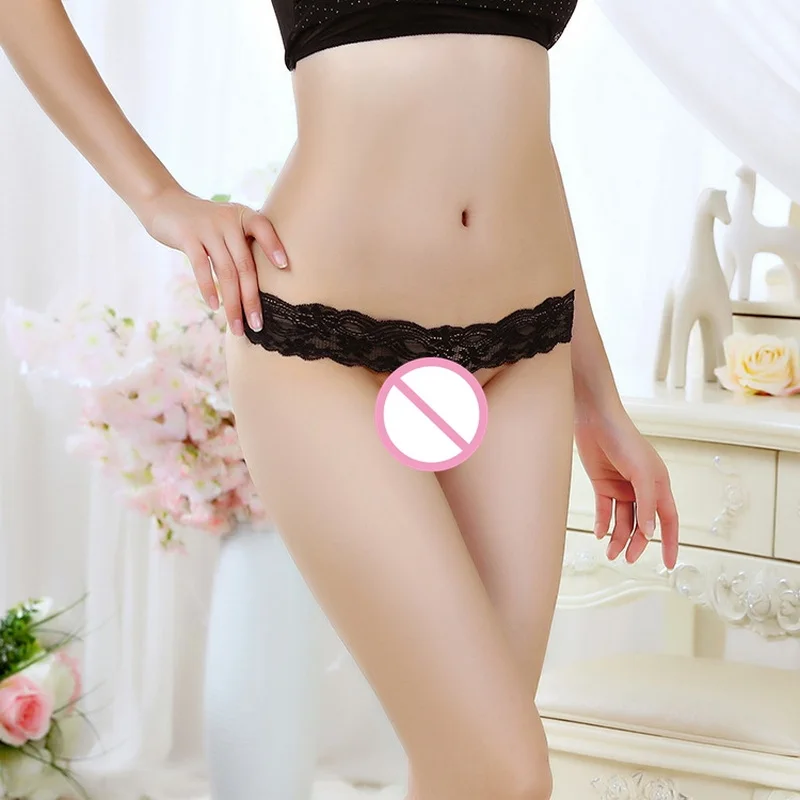 2024 Hot  Female Sexy String Mini Thong  Transparent Panties With Pearl  Lace Low Waist Briefs  Underwear Women Lingerie Hot