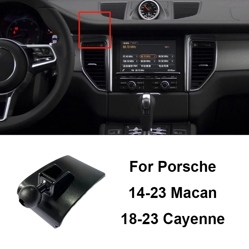 For Porsche Panamera 718 Cayenne Macan 911 2010-2017 2018 2019 2020 2021 2022 2023 Car Special Phone Holder Bracket Mount Base