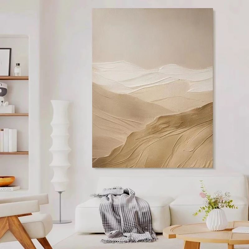 Modern Wall Art Picture For Home Decor Handmade Abstract Texture Mountains Oil Painting On Canvas Mural For Living Room Entrance
