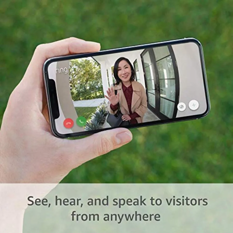 Ring Video Doorbell Venetian Bronze for home security, metal finish, bronze, weather-resistant and easy installation