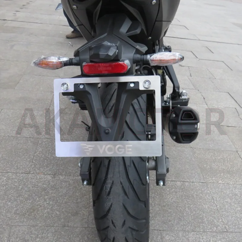 Modified Stainless Steel License Plate Frame for Loncin Voge 500r/525r Lx500r