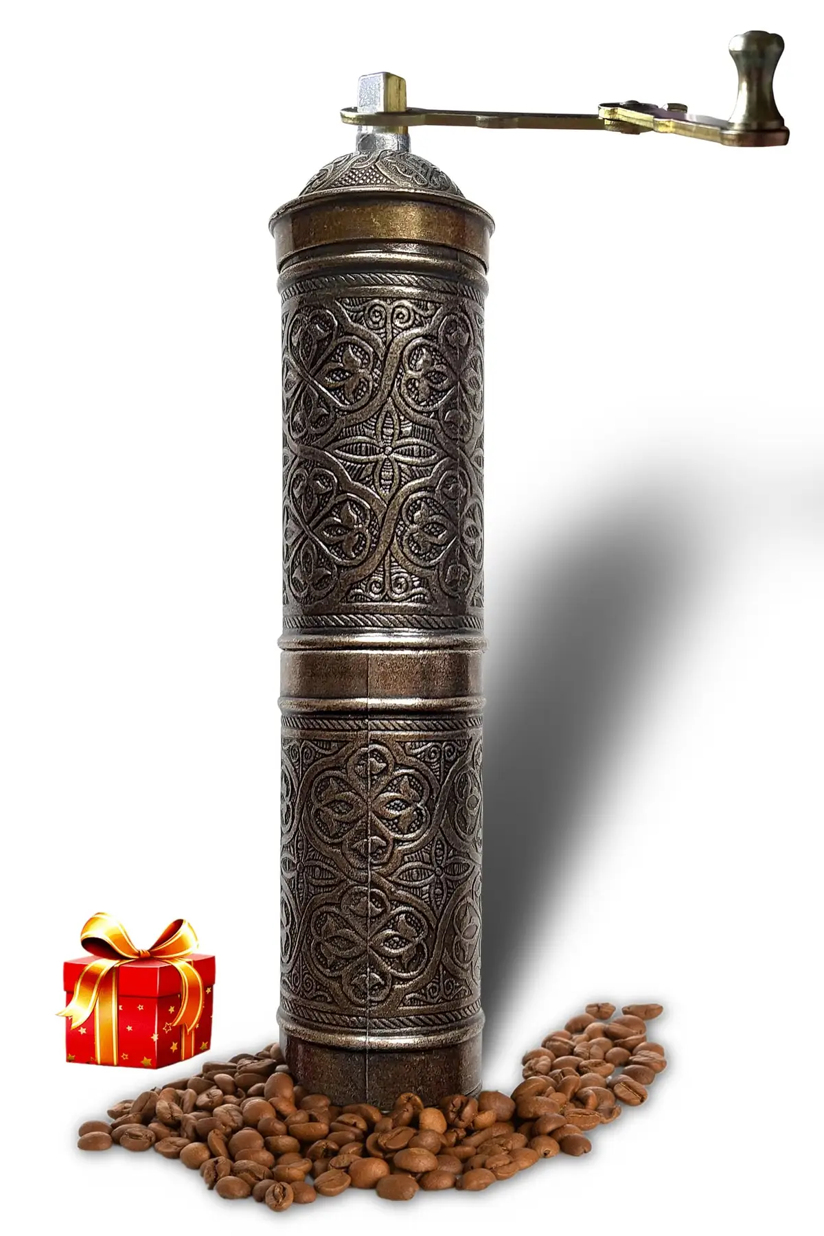 Nostalgic Ottoman Coffee Mill And Spice Mill Zamak Coffee Mill Coarse Grinder Patterned Authentic Kitchen Accessory