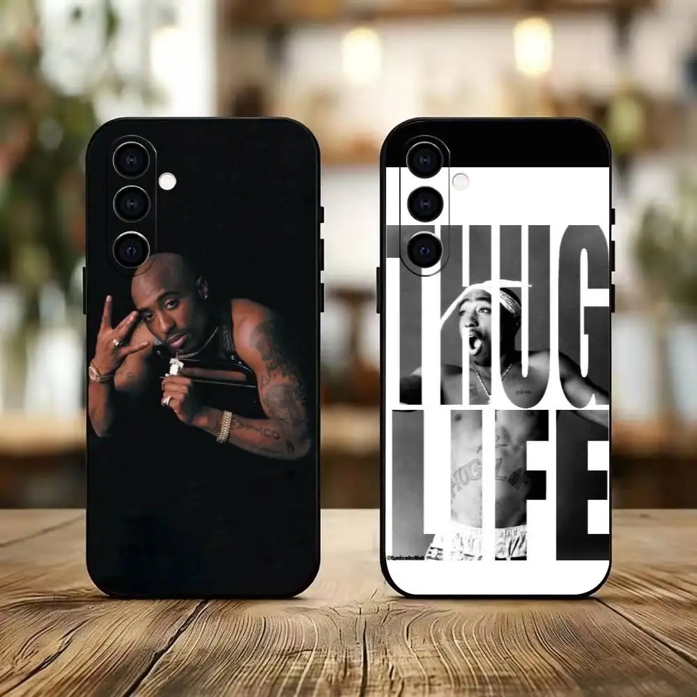 2pac Tupac Shakur R- Rapper  Phone Case Black Silicone Soft For Samsung Galaxy A73,A72,A71,A70,A53,A52,A51