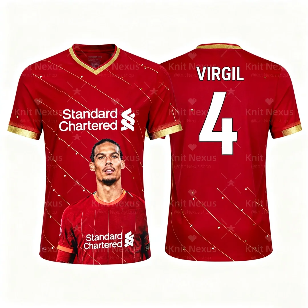 

Virgil No. 4 football jersey England football jersey 3d Printing Summer Sports Dry Quickly Men's T-Shirt Children's Clothing Tee