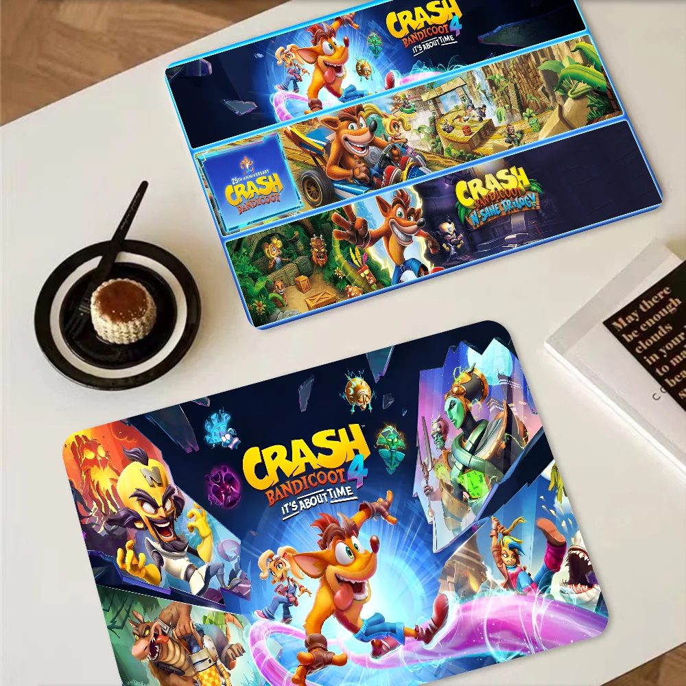 Crash Bandicoot Absorbent Drain Mat Countertop Dry Mats Printed Coffee Machine Draining Pad Kitchen Table Tableware Placemats