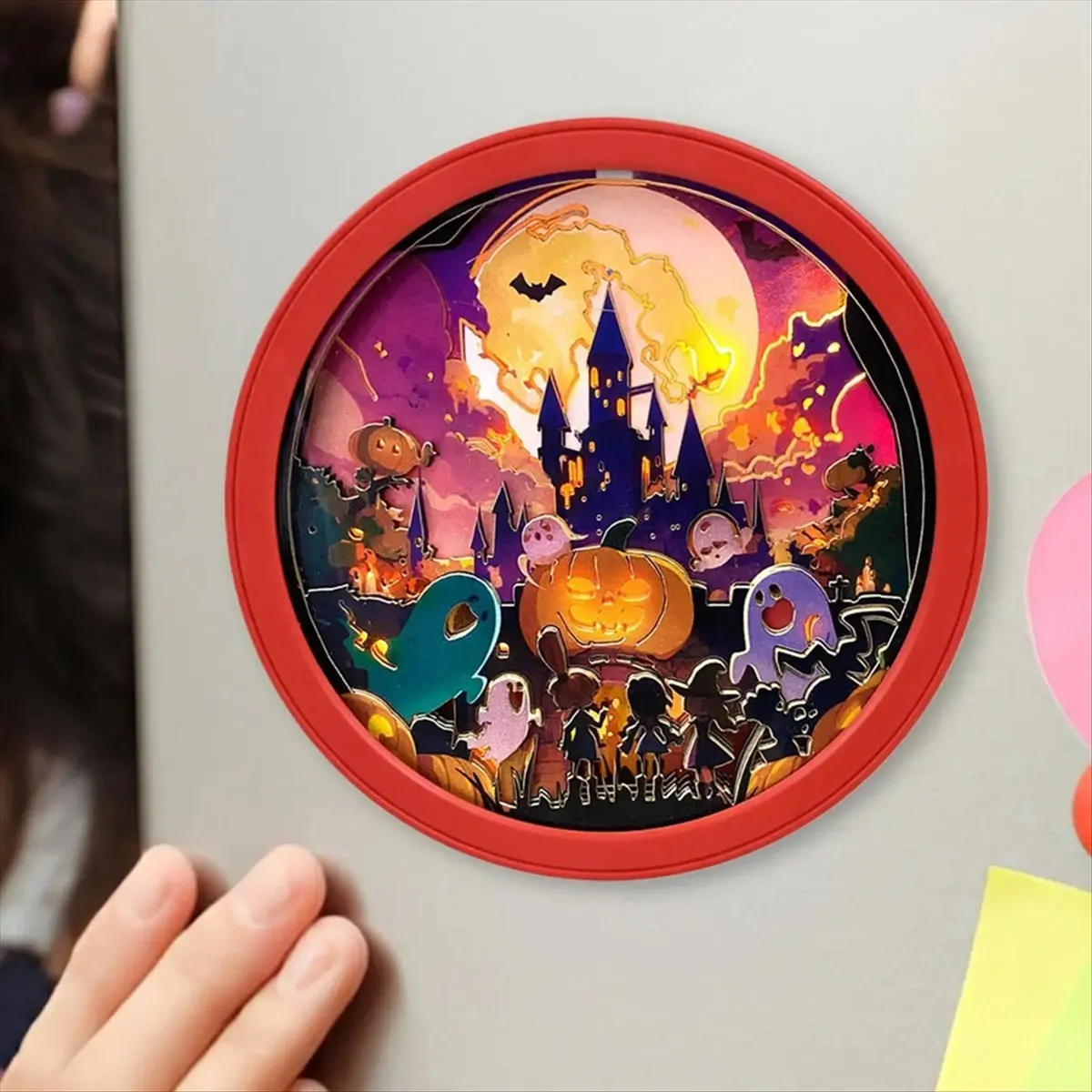 Refrigerator Magnets Vintage Halloween Garage Magnet Decal Festive Memorial Sticker for Planners Kitchen Festival Home B