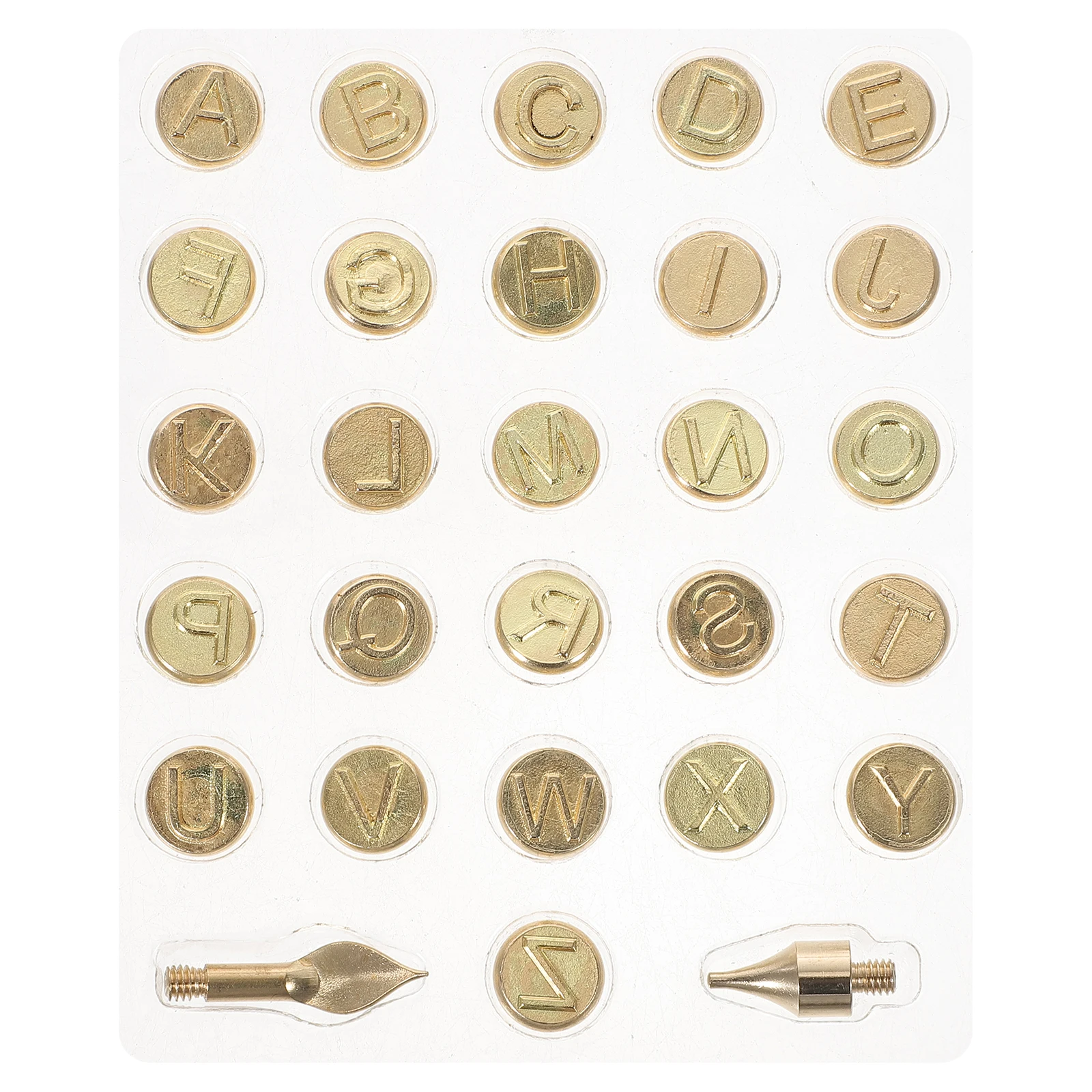 

Letter Burning Tip Set 26 Letters Pyrography Head Hollow Carving Template Crafts Tool Stamps Woodworking DIY Copper Tips