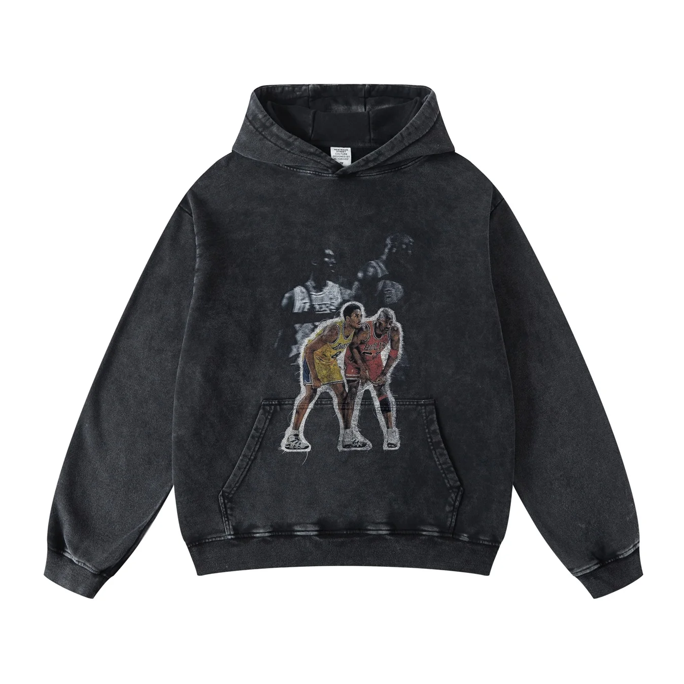 Amirise 420G Kobe Bryant vs Michael Jordan Print Vintage Sweatshirts Remake Tops Y2k Harajuku 2025 New Hip Hop Mens Hoodie