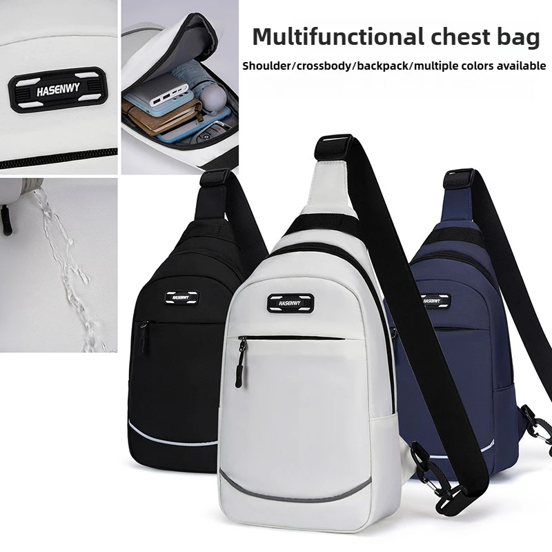 

Fashionable Multifunctional Chest Bag for Men, Large Capacity, Simple and Waterproof Outdoor Travel Crossbody Bag