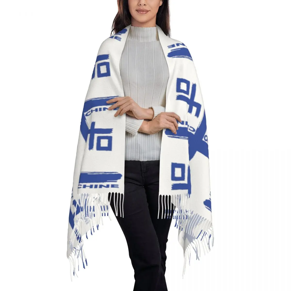 Indochine Scarf Tassel Scarves for Women Soft Warm Shawls and Wraps Large Fall Winter Shawl Wrap