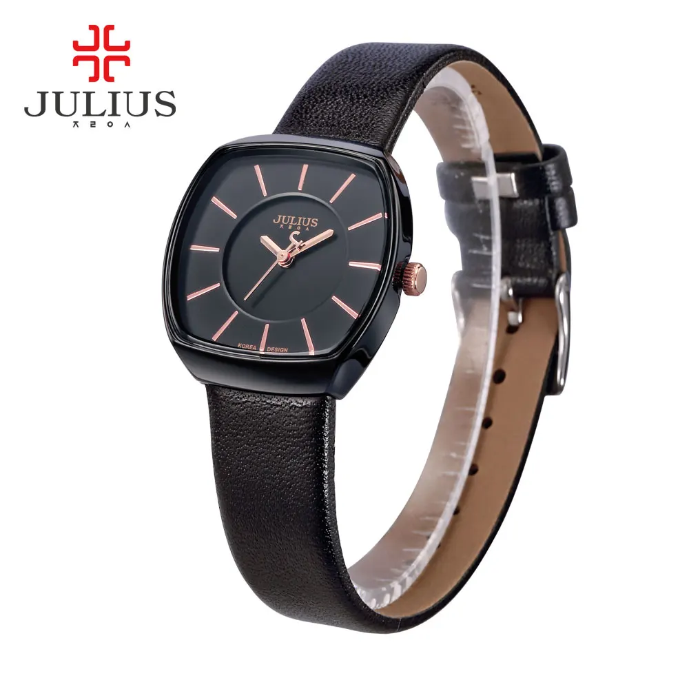 Lady Women's Watch Japan Quartz Hours Big Clock Fine Fashion Dress Bracelet Leather Simple Square Girl Birthday Gift 354