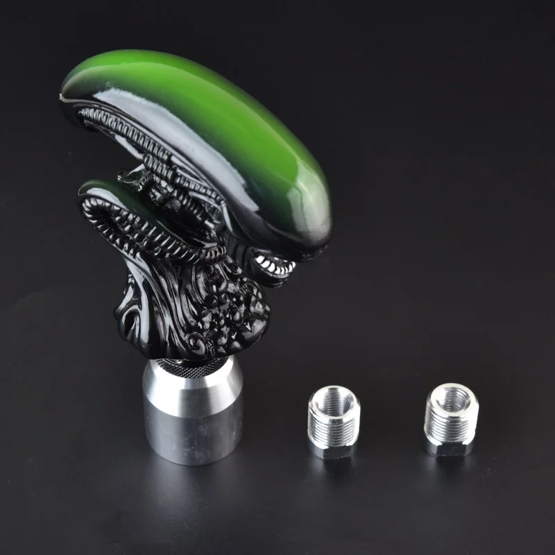 

Reverse Lift Gear Shift Knob with Aluminum Alloy Adapter, Resin Material, Unique Special Shape, Car Modification Accessory