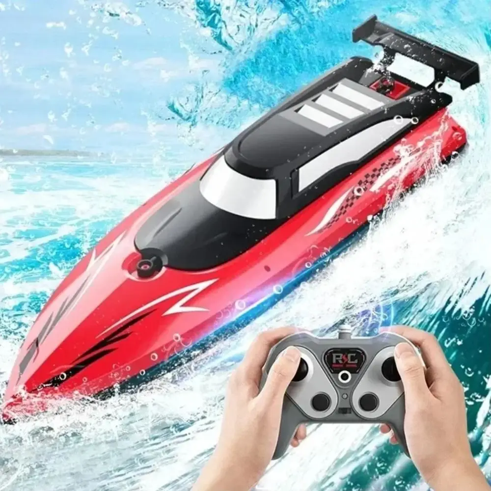 Barco de Control remoto de alta velocidad, motores duales, moto acuática eléctrica, Vesse teledirigido, modelo de juguete de larga duración, Mini barco Rc