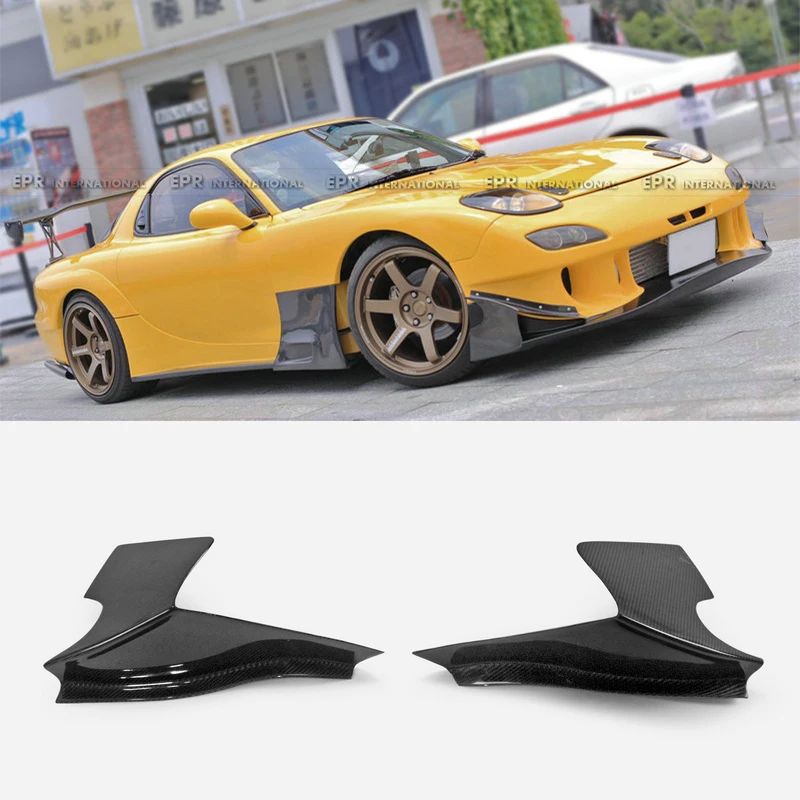 

For RX7 FD3S Front Bumper Canard - RE-GT Style Body Kit for Mazda RX-7 1993-2002, Aerodynamic Carbon Fiber