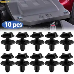 10Pcs Nylon Battery Cover and Cowl Panel Clip Fasteners for Land Rover Range Rover Discovery Sport Evoque OE # LR024316