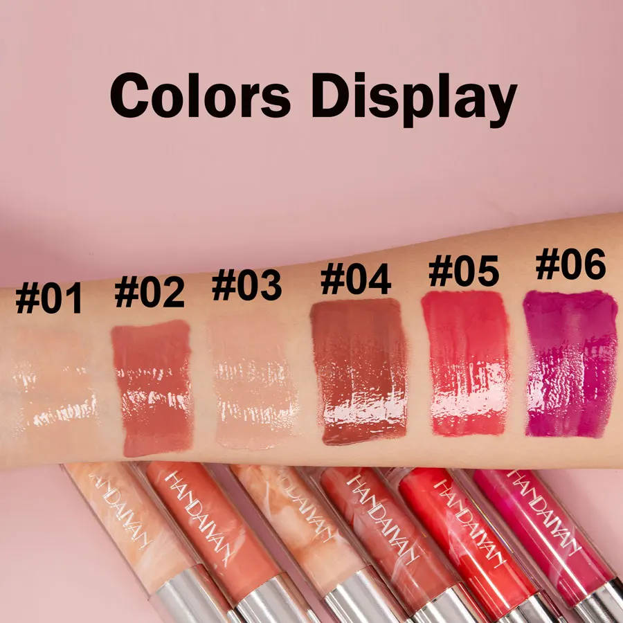 6 Kleuren Vloeibare Lippenstift Nude Lipgloss Balsem Voeding Lippen Crème Bevochtigende Lippenstift Waterdicht