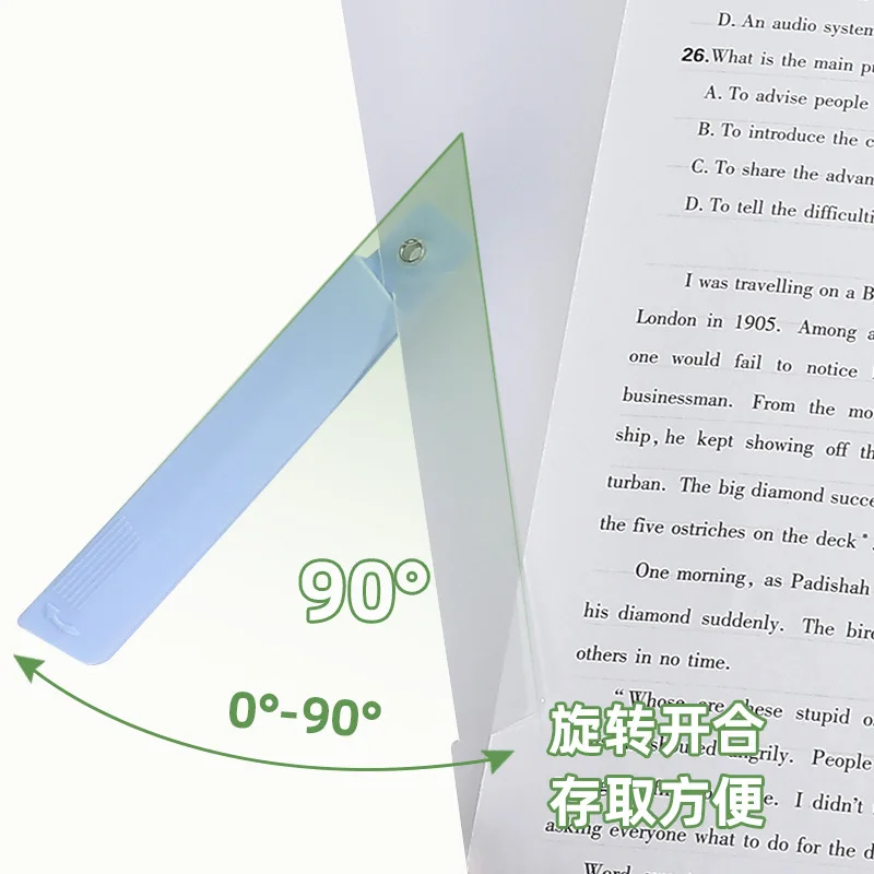 Double Pull Rod Rotating Test Paper Clip, Student Specific Thick A4 Drawbar Clip, Office Classification Color Transparent Folder