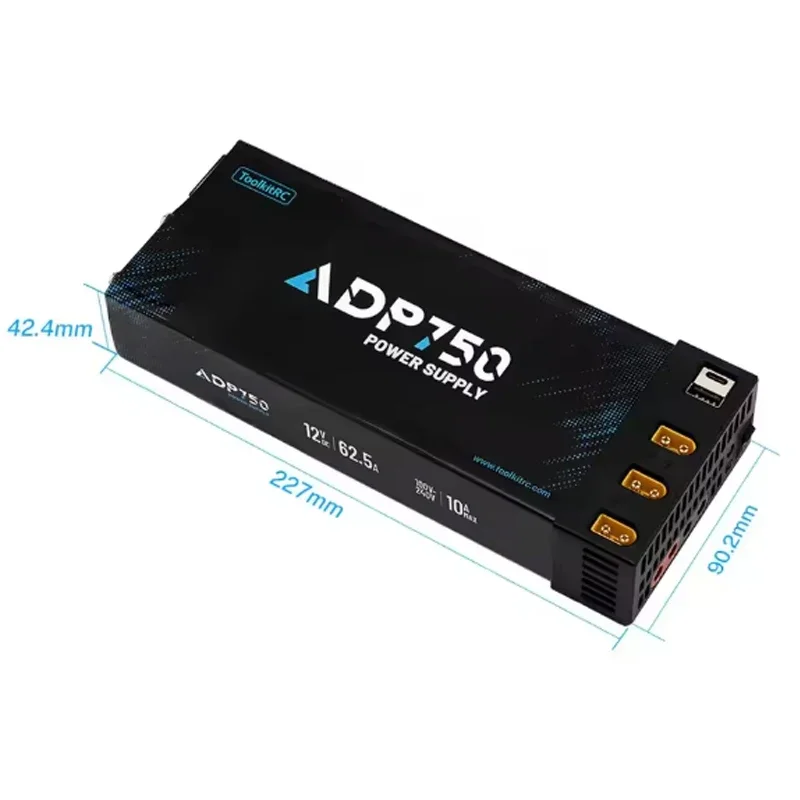 ToolkitRC ADP750 Power Supply Adapter 750W XT90 XT60 output 12V 30A AC input 100V-240V for ToolkitRC Battery Charger