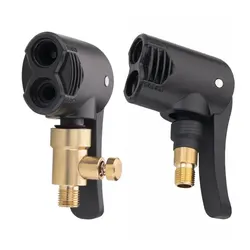 2 In 1 Car Truck Tire Air Pump Chuck Tyre Valve Air Compressor Inflatable Pump Valve Clip Clamp Connector Nozzle Deflate Tool