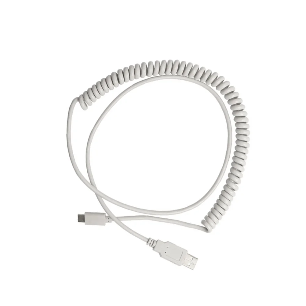 Coiling Keyboard Cable Typec Data Coiled Wire Spiral Mechanical Black Keyboards