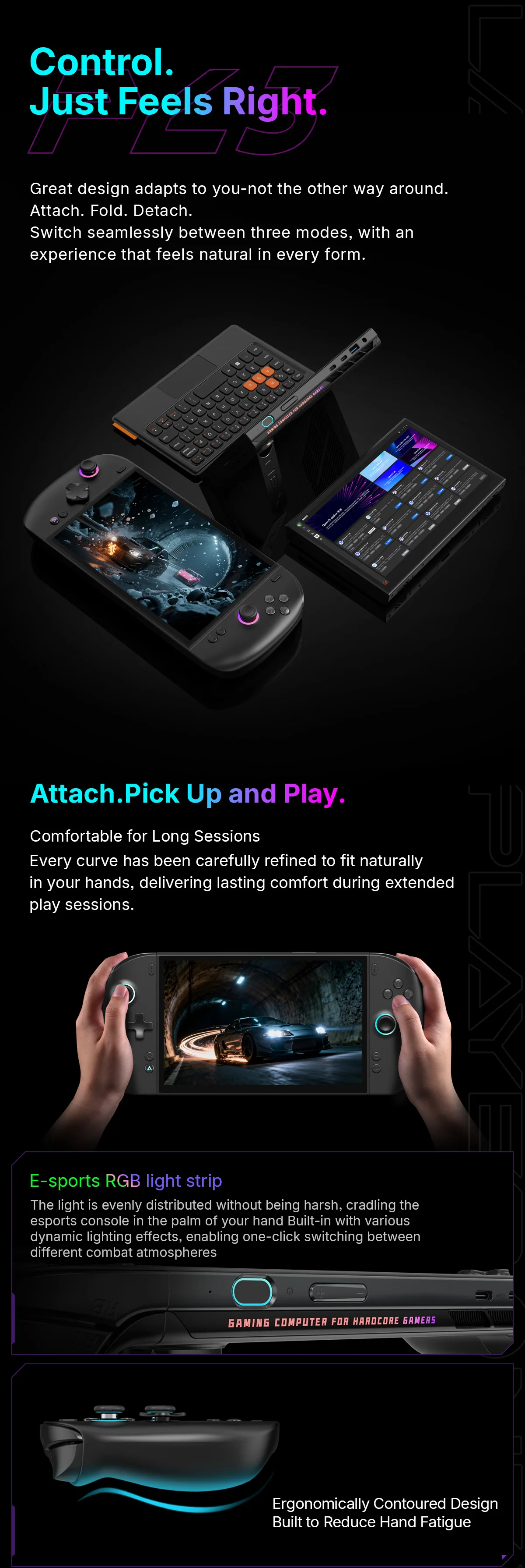 OneXPlayer 3 G3e 3-in-1 Windows Gaming Handheld 8.8 Inch 144Hz AMOLED Intel Arc G3 Extreme Portable Game Console