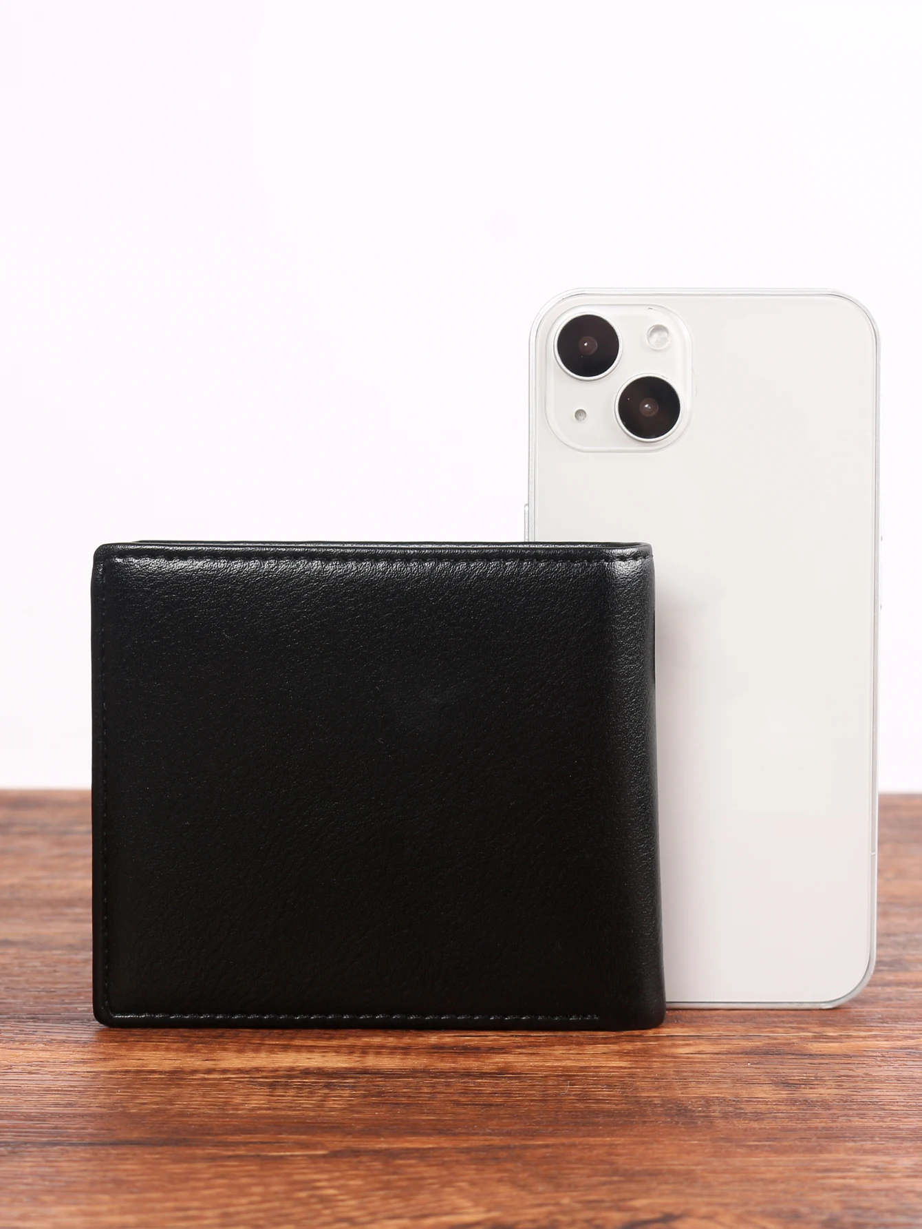 1 Buah Dompet Kecil Pria Klasik Solid Dompet Pendek Portabel Kapasitas Besar Warna Solid Kasual Bisnis Multifungsi Multi-Kartu