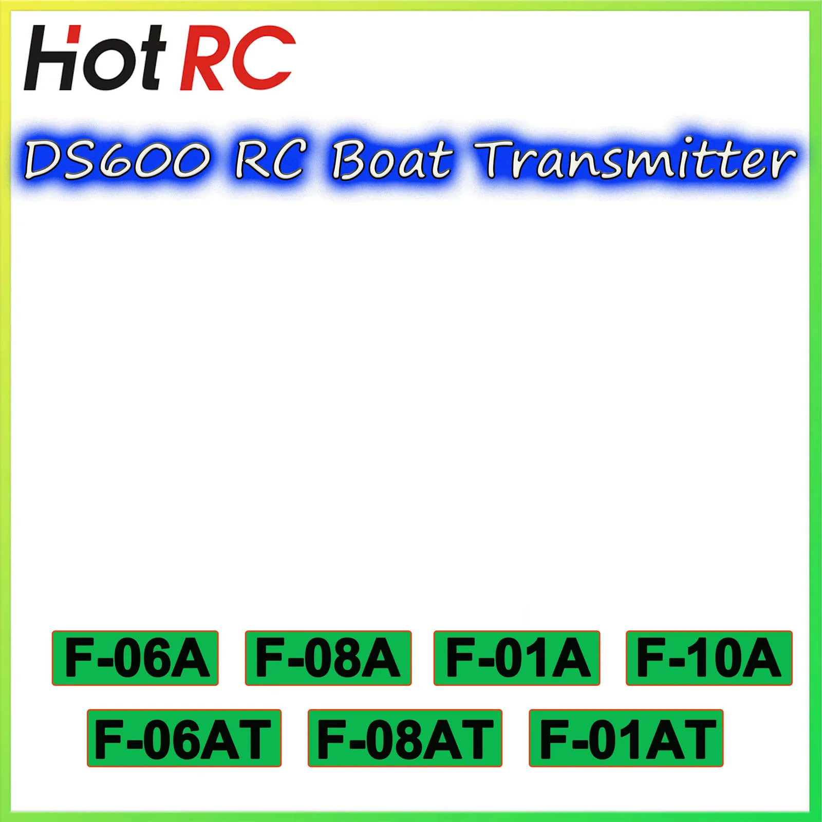 HOTRC DS-600 transmetteur 6CH 2.4G télécommande F-06A F-08A F-01AT récepteur retour de tension pour modèle de réservoir de voiture de bateau RC