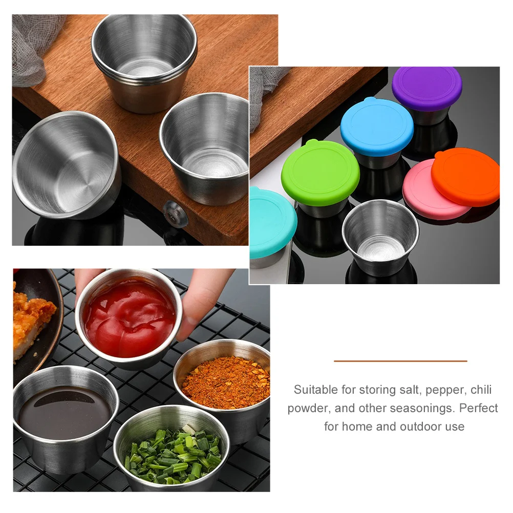 

6Pcs Condiment Boxes Classic Design Mini Sauce Jars for Soy Sauce Vinegar Salt Pepper Storage Easy Carry Kitchen Organizer