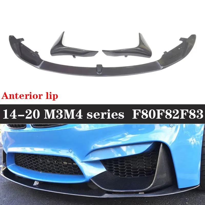 For BMW M3 F80 M4 F82 F83 Carbon Fiber Front lip Car Front Bumper Diverter Spoiler Diffuser Front lip chin upgraded body kit