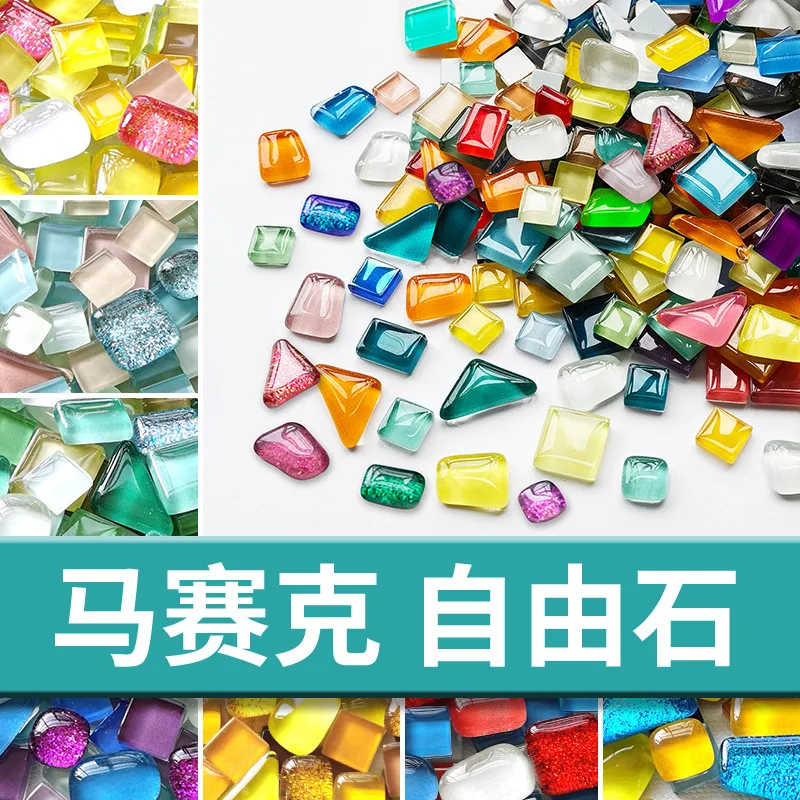 

200g DIY Multicolor Glitter Mosaic Crystal Irregular Patches Kids Handmade Craft Particles Tiles