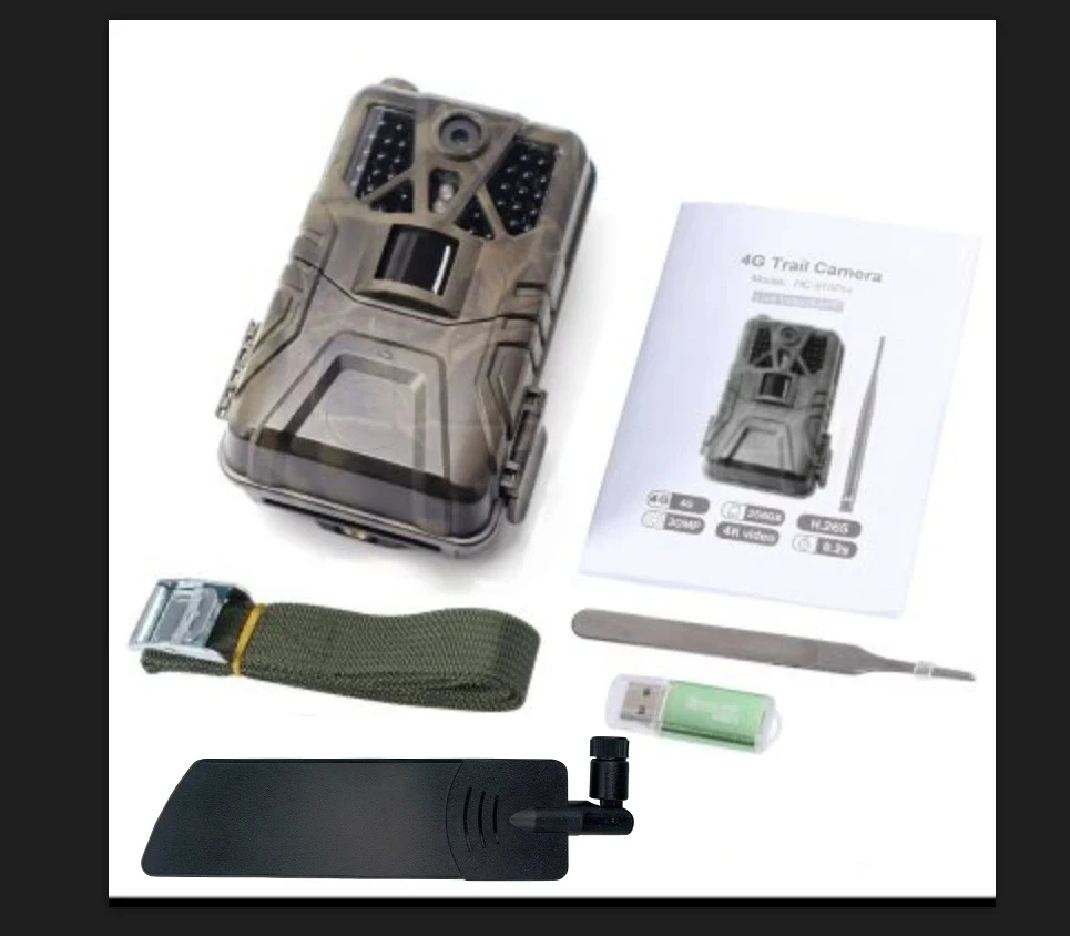 HC910PRO 2K 30fps Video APP Hunting Trail Camera Outdoor Cloud Service 4G 30MP Live Stream Media Wild Night Vision Photo Traps