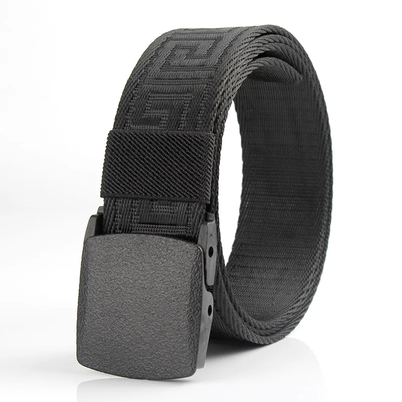 Maikun Outdoor Tactical Nylon Braided Belt Labyrinth Plastic Buckle Canvas Student Plastic Buckle Belt