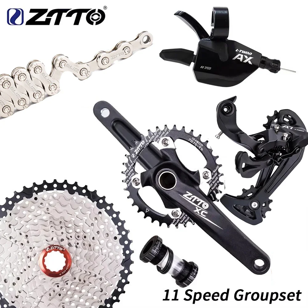ZTTO MTB bicicleta de montaña 1*11 grupo de velocidades Set 11s cambio desviador 11S 36T 46T 42T 40T Cassette K7 11S cadena vela platos y bielas