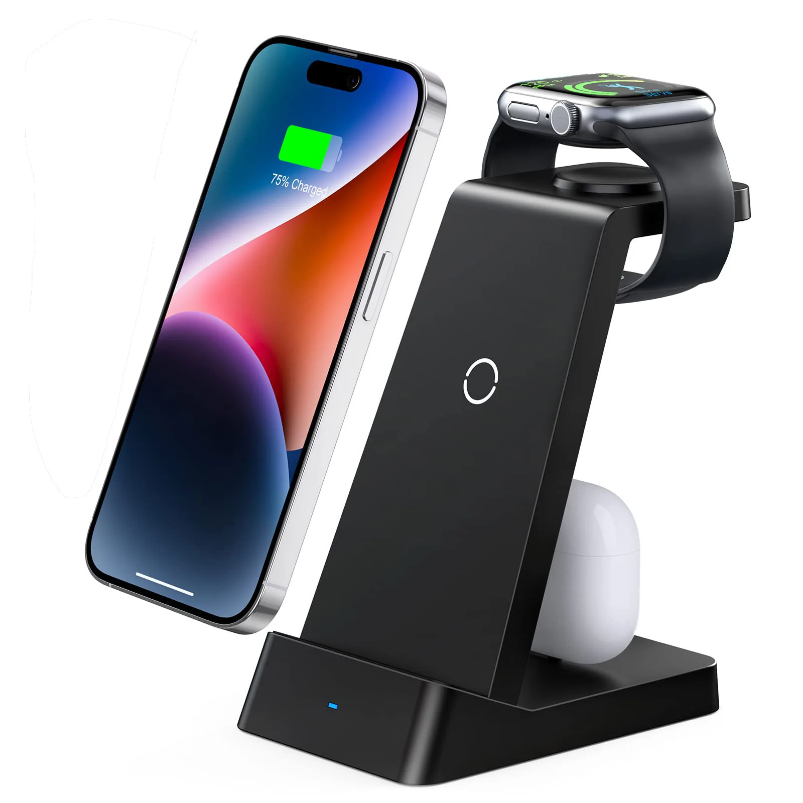 

3 in 1 Charging Station for iPhone, Wireless Charger for iPhone 15 14 13 12 11 X Pro Max & Apple Watch - Charging Stand Dock