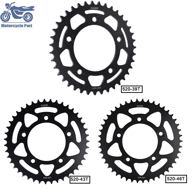 

39T 43T 46T 520 Chain Rear Sprocket for Ducati Road 797 797+ Monster 821 Monster 959 Panigale 800 1100 Scrambler 2021 2022 2023