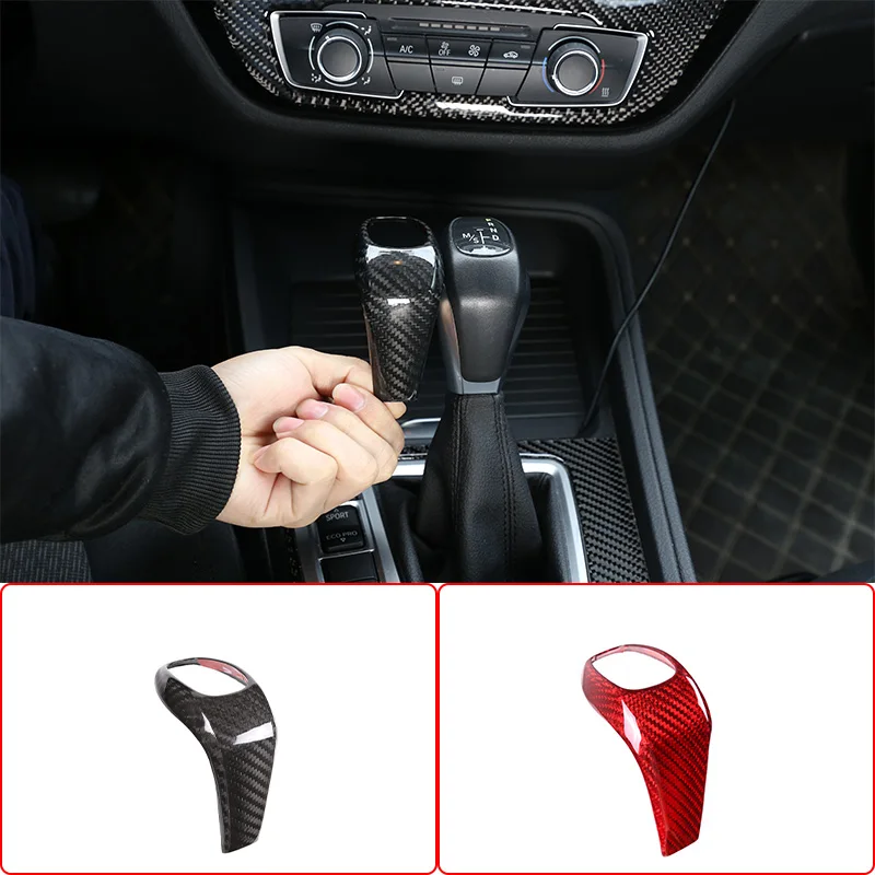 

100% carbon fiber for BMW X1 1 Series 2 Series F48 F20 F46 2016-2019 Car Gear Shift Panel Frame Gear Knob Cover Head Trim