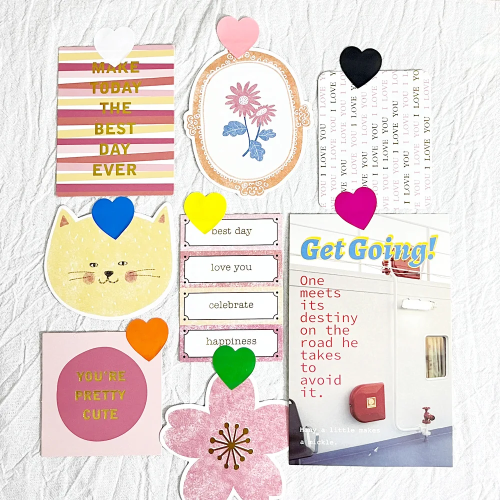 Decorative Heart Stickers Decorative Colorful Blank Heart Labels Heart Stickers Roll High-Quality For Wedding Favors Envelope