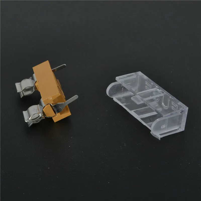 10PCS 5*20MM GLASS FUSE HOLDER with Transparent Cover 5*20 Insurance Tube Socket Fuseholder for 5X20MM 5X20 Fuse PCB BOARD