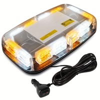 48 LED Rooftop Strobe Light Bar - 11 Inch Emergency Safety Flashing Beacon for Construction Vehicles, Trucks, Snow Plows | Magne